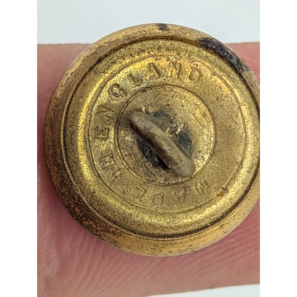 2 VTG Antique Script P Police Uniform Button with Made In England Backmark - Picture 5 of 5